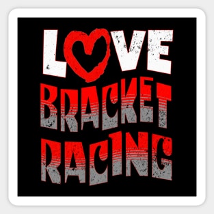 Love Heart Bracket Racing Drag Racing Cars Sticker